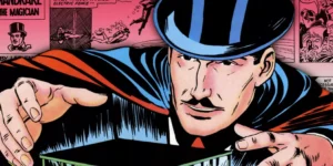 Comic-Style Illustration (Multiple Versions) - Retro-style illustrations with characters, some involving technology and espionage themes.